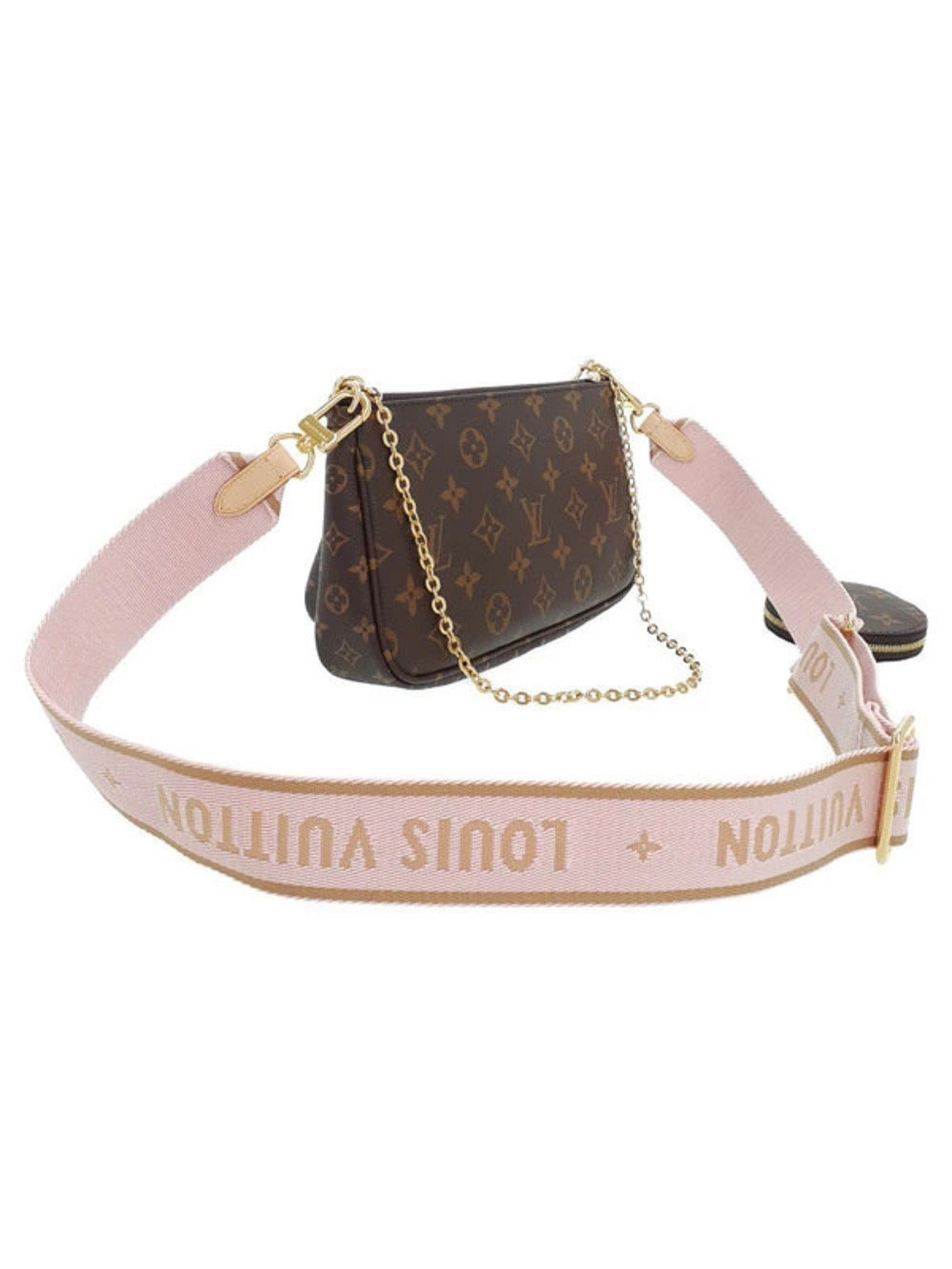 Louis Vuitton Multi Monogram Accessoires Pochette Bag Shoulder Brown